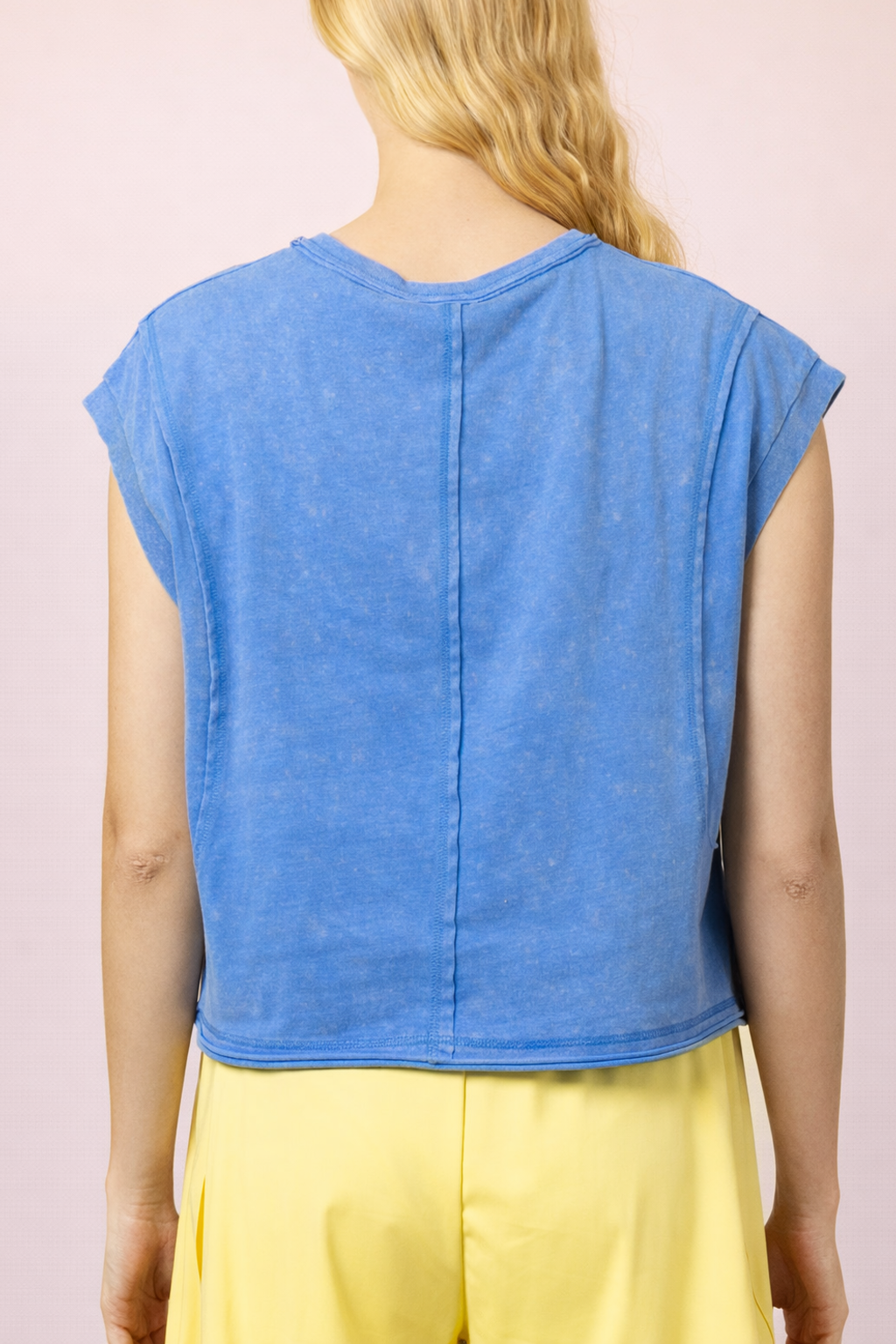 NT12173-Mineral Washed Sleeveless Casual Knit Top