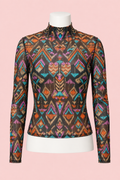Aztec Black Colorful Mesh