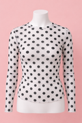 Polka Dot Long Sleeve Mesh