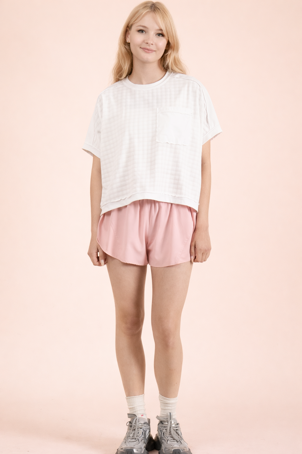 NT12626-Dolman Sleeve Textured Knit Casual Top