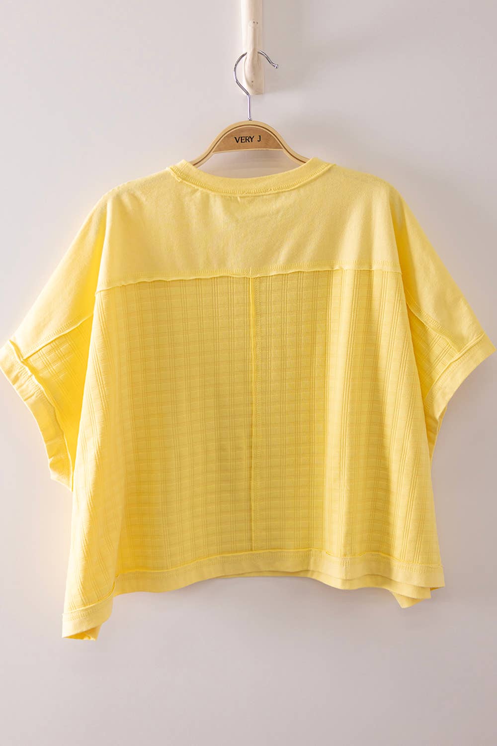 NT12626-Dolman Sleeve Textured Knit Casual Top