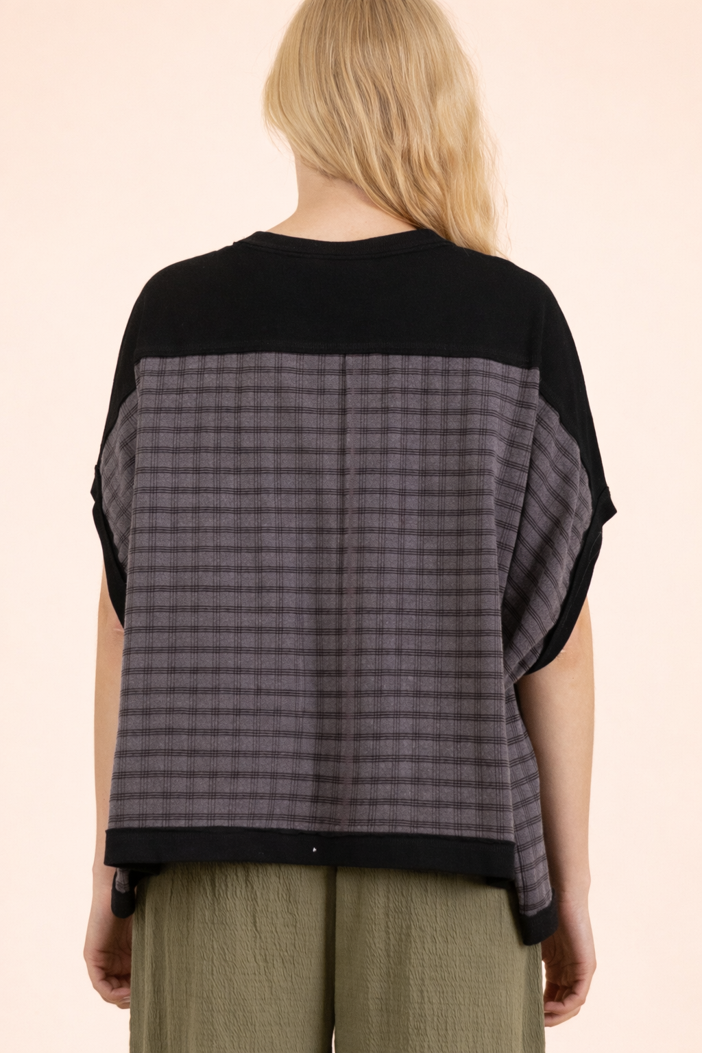 NT12626-Dolman Sleeve Textured Knit Casual Top